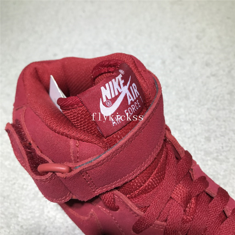 Nike Air Force 1 High Top Mid Gym Red Suede